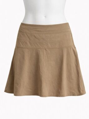 Size M Athleta A-Line Active Skort Khaki Golf Tennis Travel Athleisure